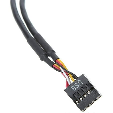 Goshyda 9 Pin USB Header Extension Cable Card 1 to 4 USB2.0 Hub Connector Built in Magnet Foot Pad Goshyda 9 Pin USB Header Extension Cable Card 1 to 4 USB2.0 Hub Connector Built in Magnet Foot Pad